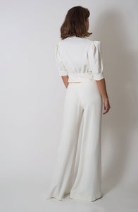 Diana Bow Cropped Blouse